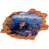 Naklejka na ścianę 3D Paryż widok nocą 90 cm na 60 cm