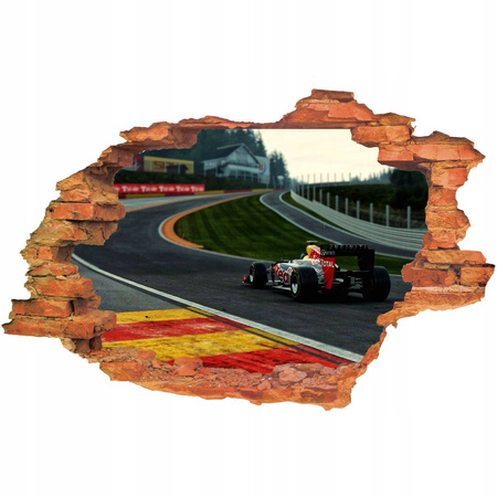 Naklejka na ścianę 3D FORMUŁA F1 przejazd treningowy